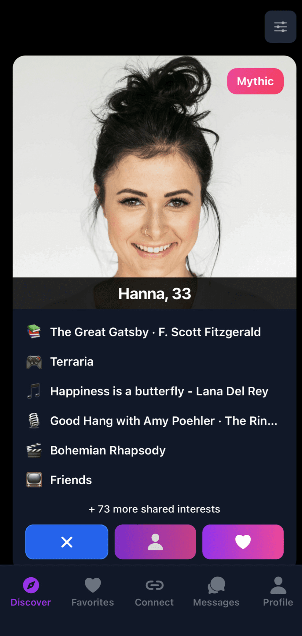Discover matches with shared interests